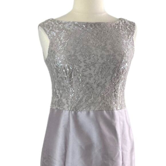Ignite Evenings Ballgown Sequin Lace Satin Sleeveless Floor Length Women Size 16 - Picture 5 of 13